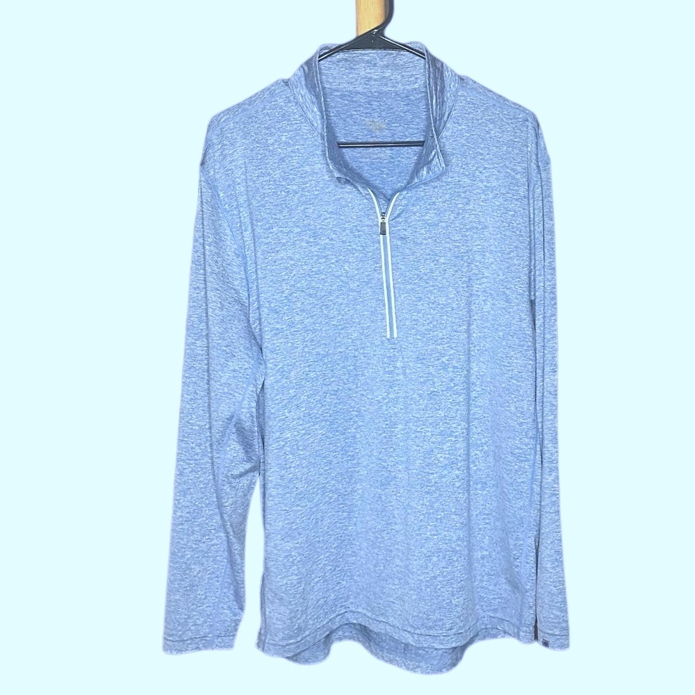 1764 1/4 Zip Long‎ Sleeve Golf Blue Pullover Sz L